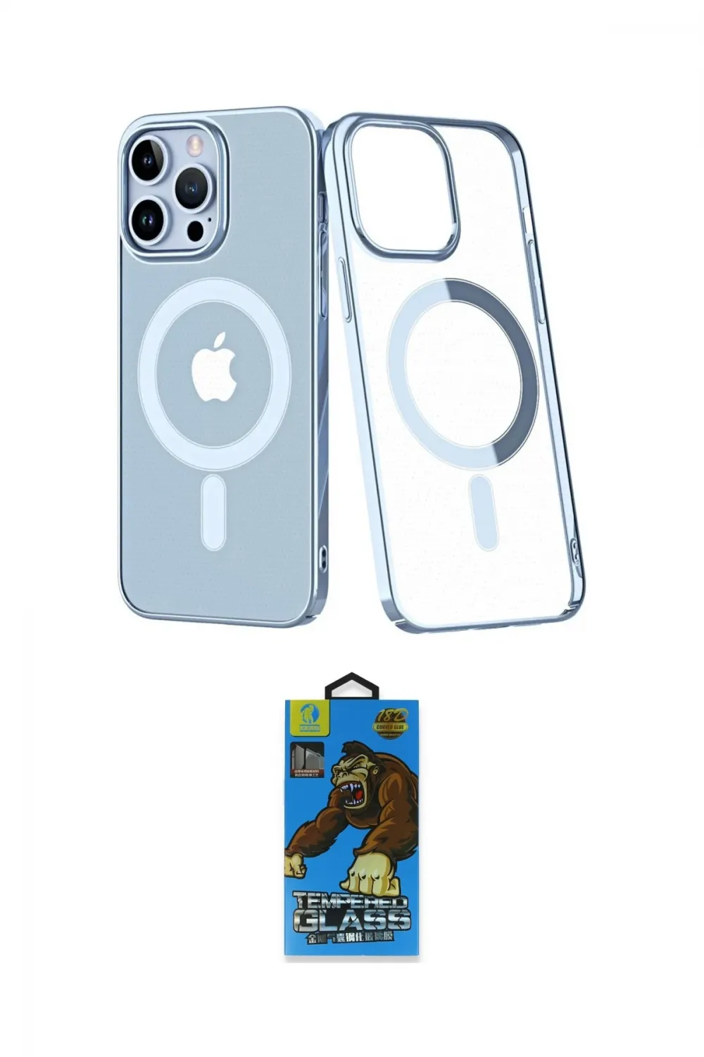 ieg™ iPhone 14 Pro Max Kılıf Yörünge Minimal - Siyah 18D Cam Ekran Koruyucu