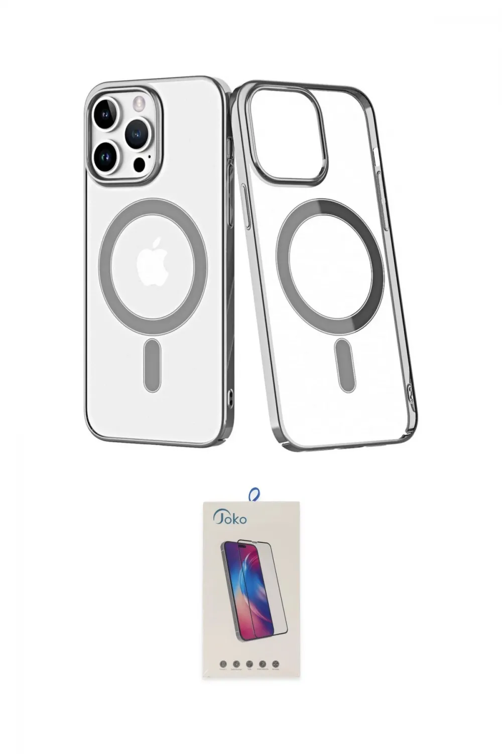 ieg™ iPhone 14 Pro Max Kılıf Yörünge Minimal - Siyah Joko 5D Cam