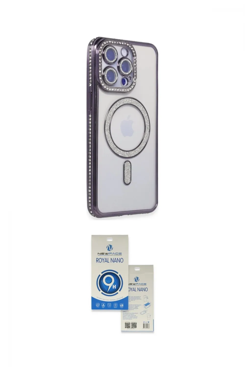 ieg™ iPhone 14 Pro Max Kılıf Zirve Doku Prime - Şeffaf Royal Nano Ekran Koruyucu