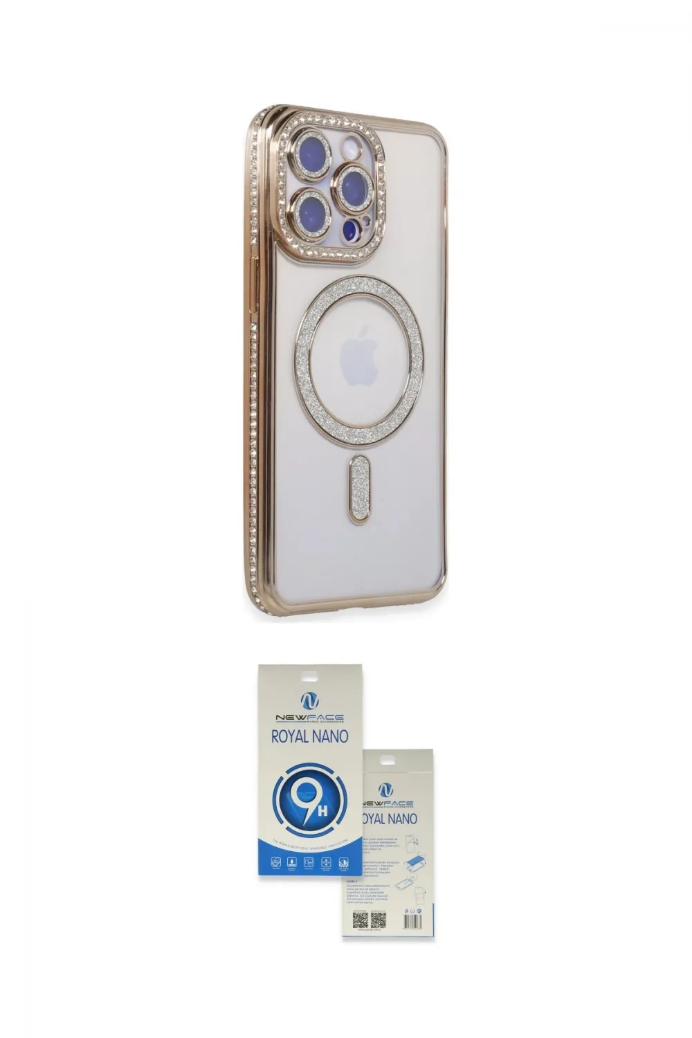 ieg™ iPhone 14 Pro Max Kılıf Zirve Doku Prime - Şeffaf Royal Nano Ekran Koruyucu