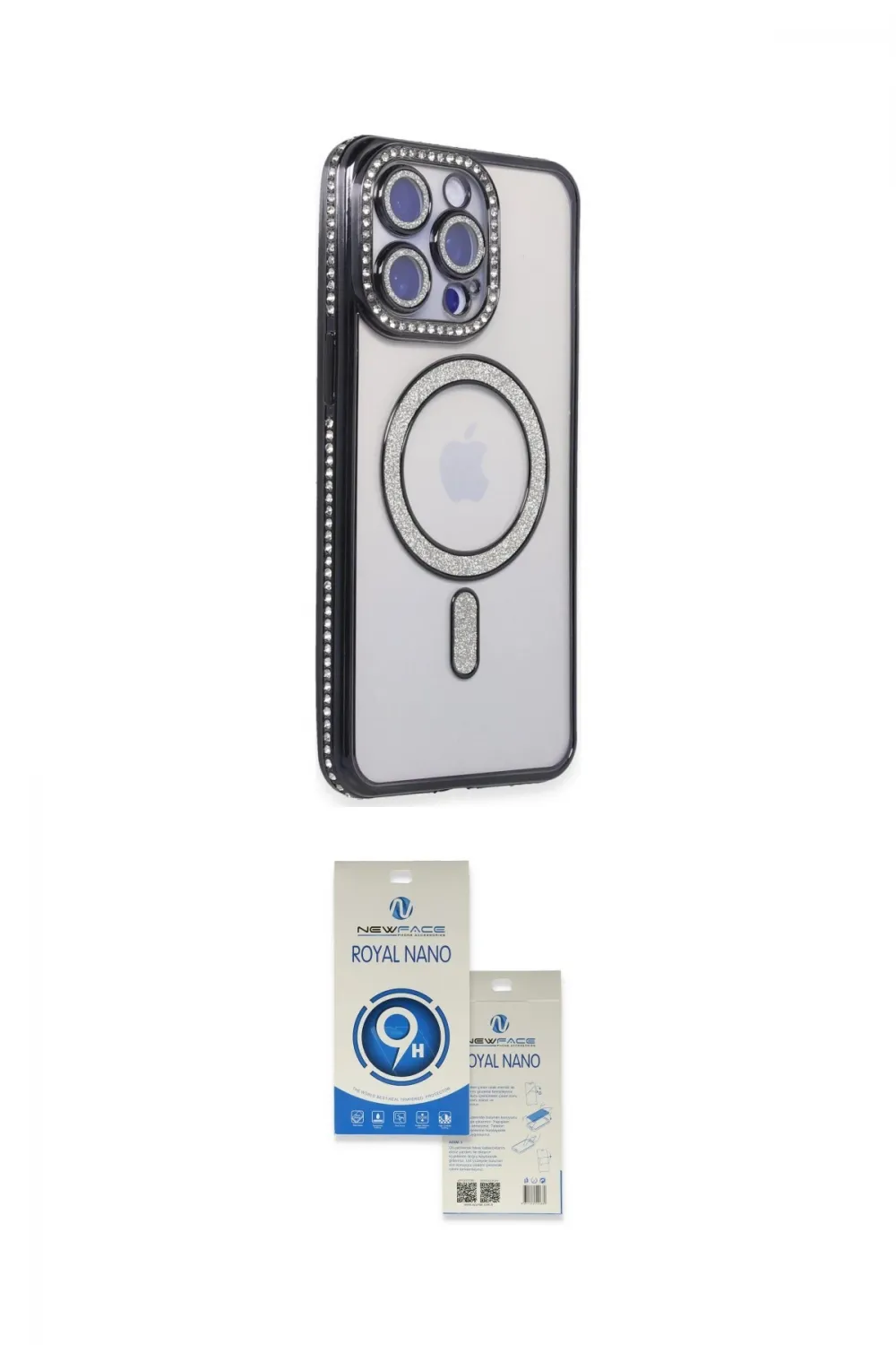 ieg™ iPhone 14 Pro Max Kılıf Zirve Doku Prime - Şeffaf Royal Nano Ekran Koruyucu