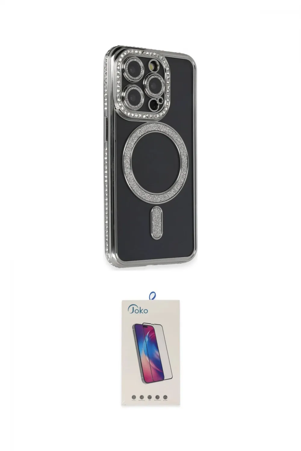 ieg™ iPhone 14 Pro Max Kılıf Zirve Doku Prime - Siyah Joko 5D Cam