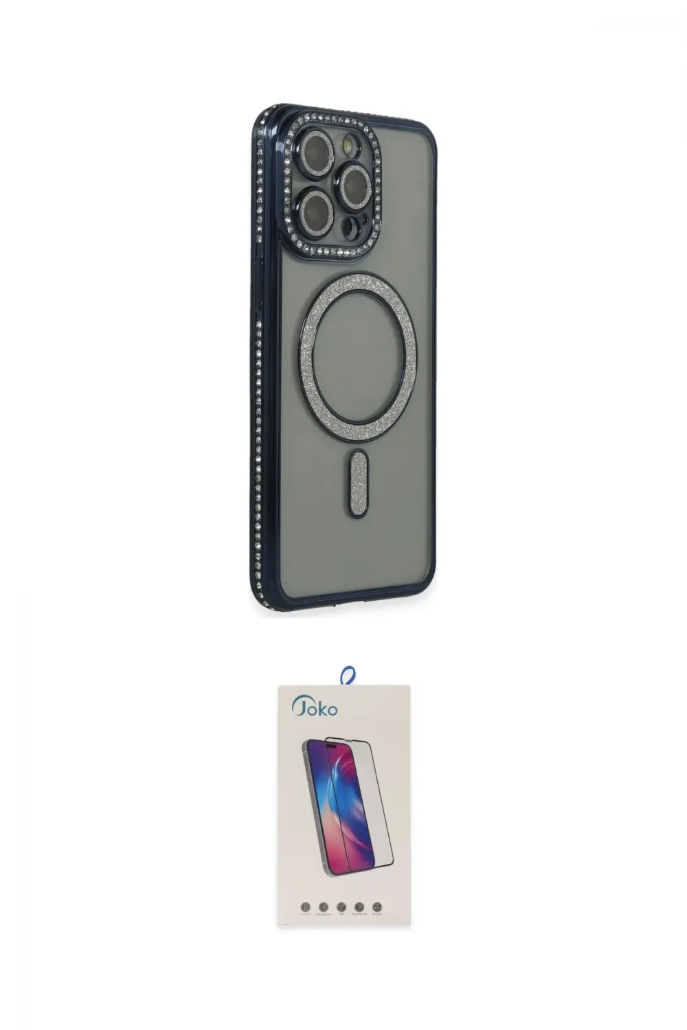ieg™ iPhone 14 Pro Max Kılıf Zirve Doku Prime - Siyah Joko 5D Cam