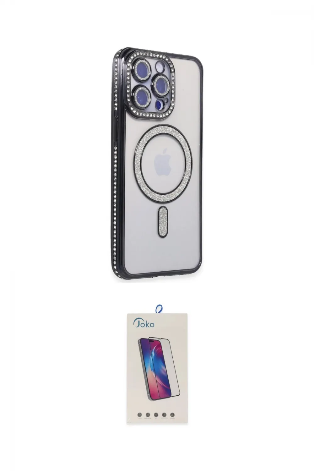ieg™ iPhone 14 Pro Max Kılıf Zirve Doku Prime - Siyah Joko 5D Cam