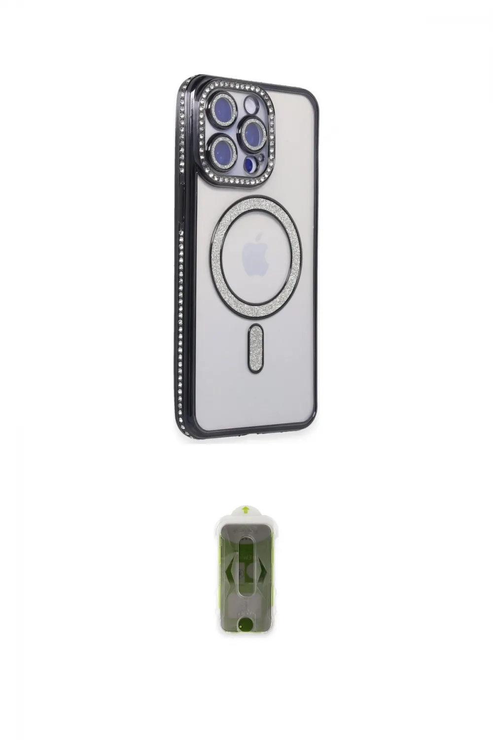 ieg™ iPhone 14 Pro Max Kılıf Zirve Doku Prime - Siyah Joko Magic 5D Hayalet Cam