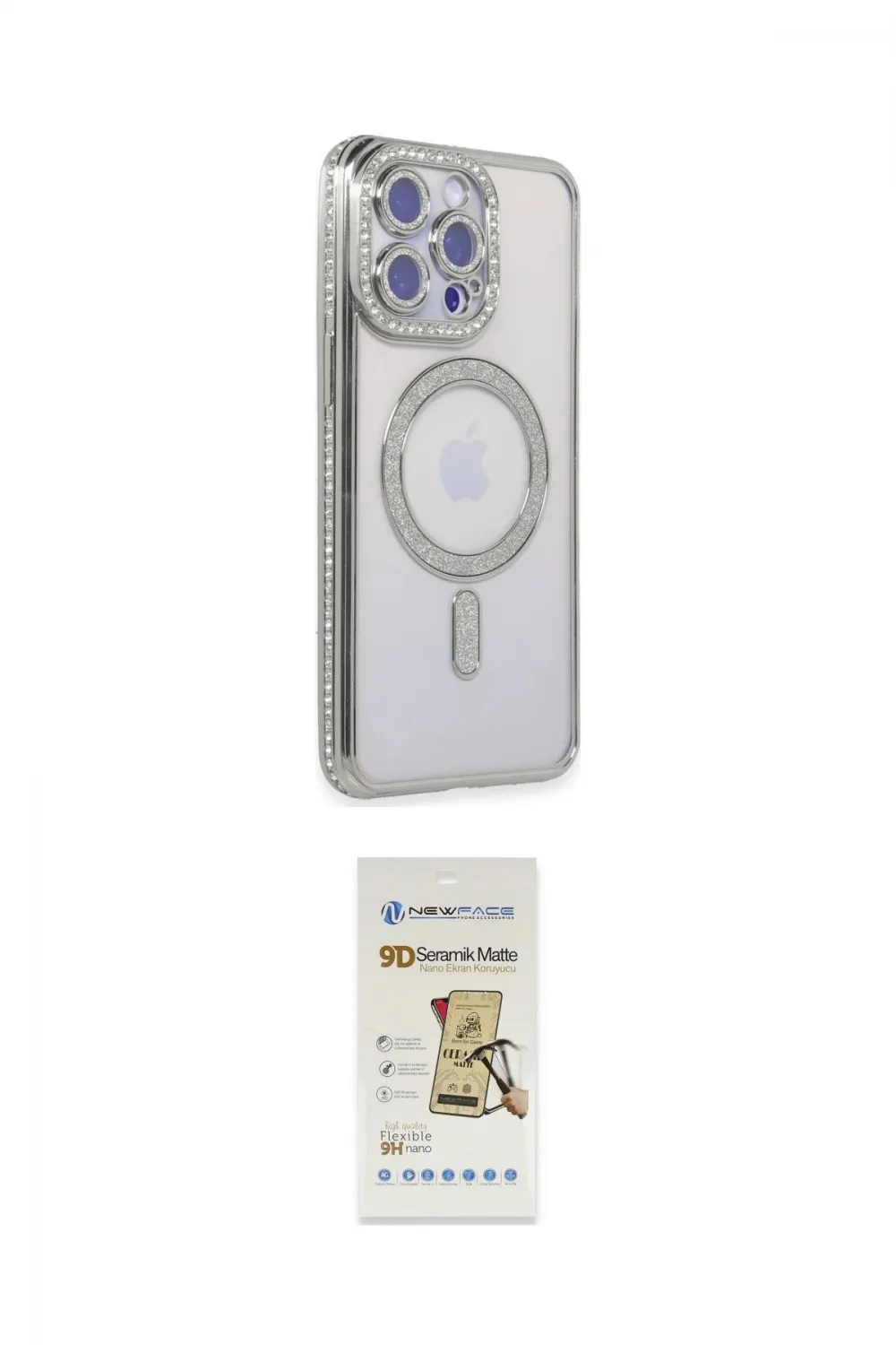 ieg™ iPhone 14 Pro Max Kılıf Zirve Doku Prime - Siyah Mat Seramik Nano Ekran Koruyucu