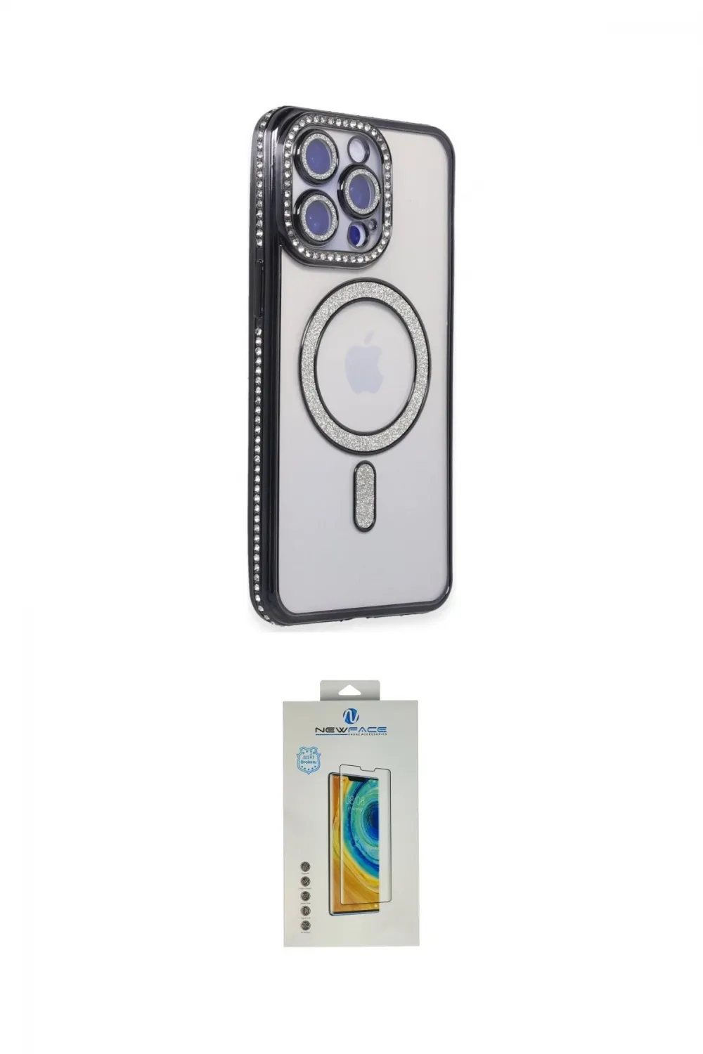 ieg™ iPhone 14 Pro Max Kılıf Zirve Doku Prime - Siyah Polymer Nano Ekran Koruyucu