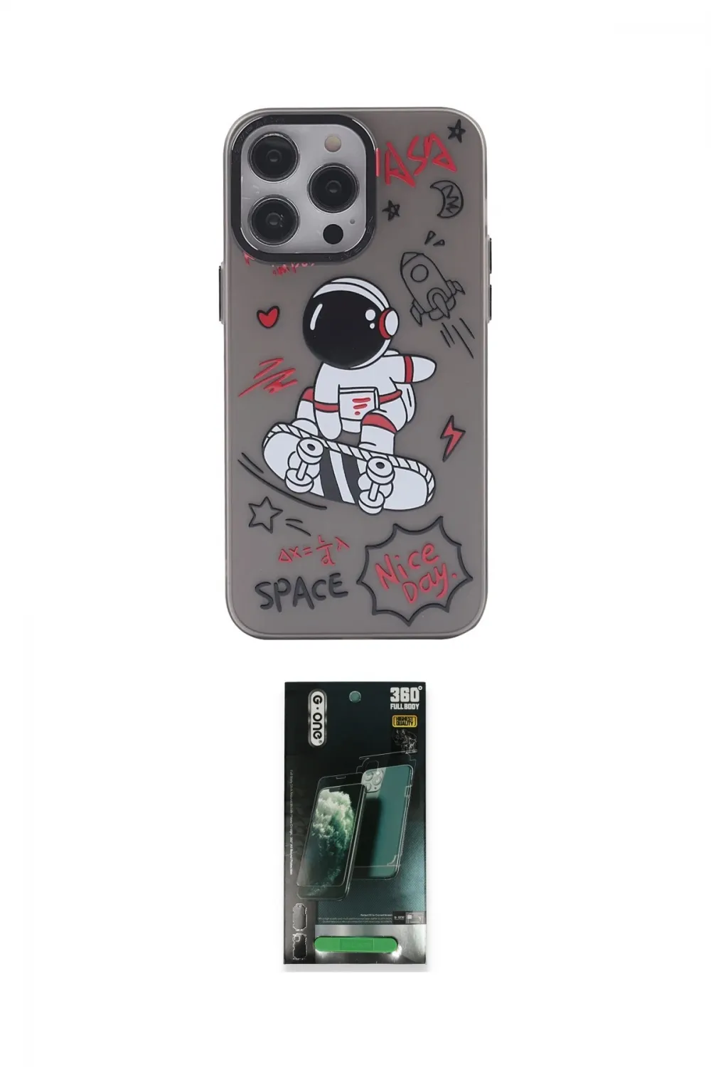 ieg™ iPhone 14 Pro Max Kılıf Zirve Form Özel Seri - Şeffaf 360 Full Body Arka Koruyucu