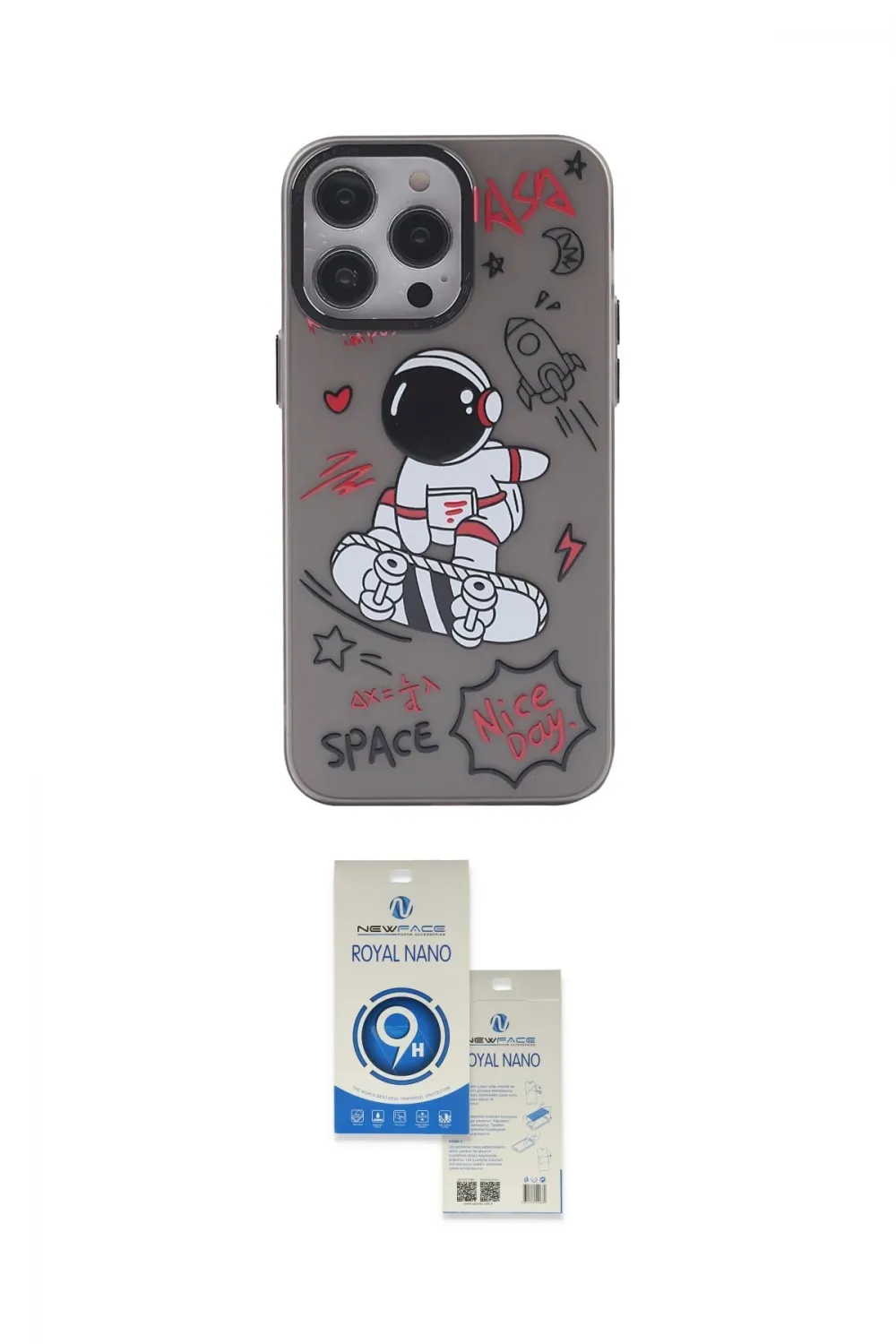 ieg™ iPhone 14 Pro Max Kılıf Zirve Form Özel Seri - Şeffaf Royal Nano Ekran Koruyucu