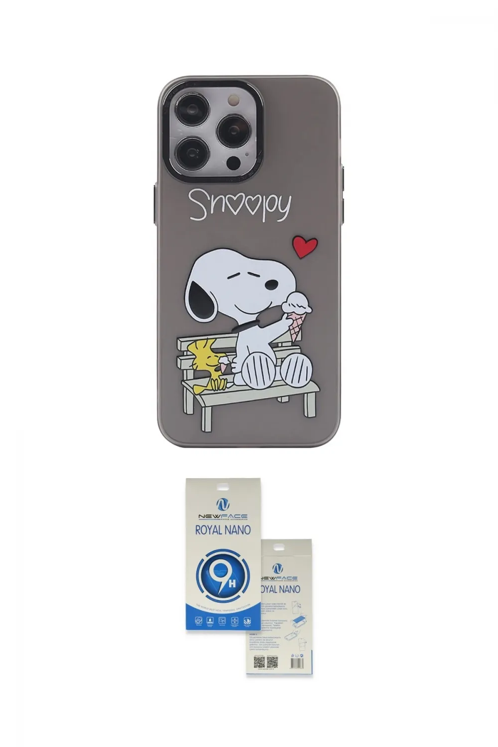 ieg™ iPhone 14 Pro Max Kılıf Zirve Form Özel Seri - Şeffaf Royal Nano Ekran Koruyucu