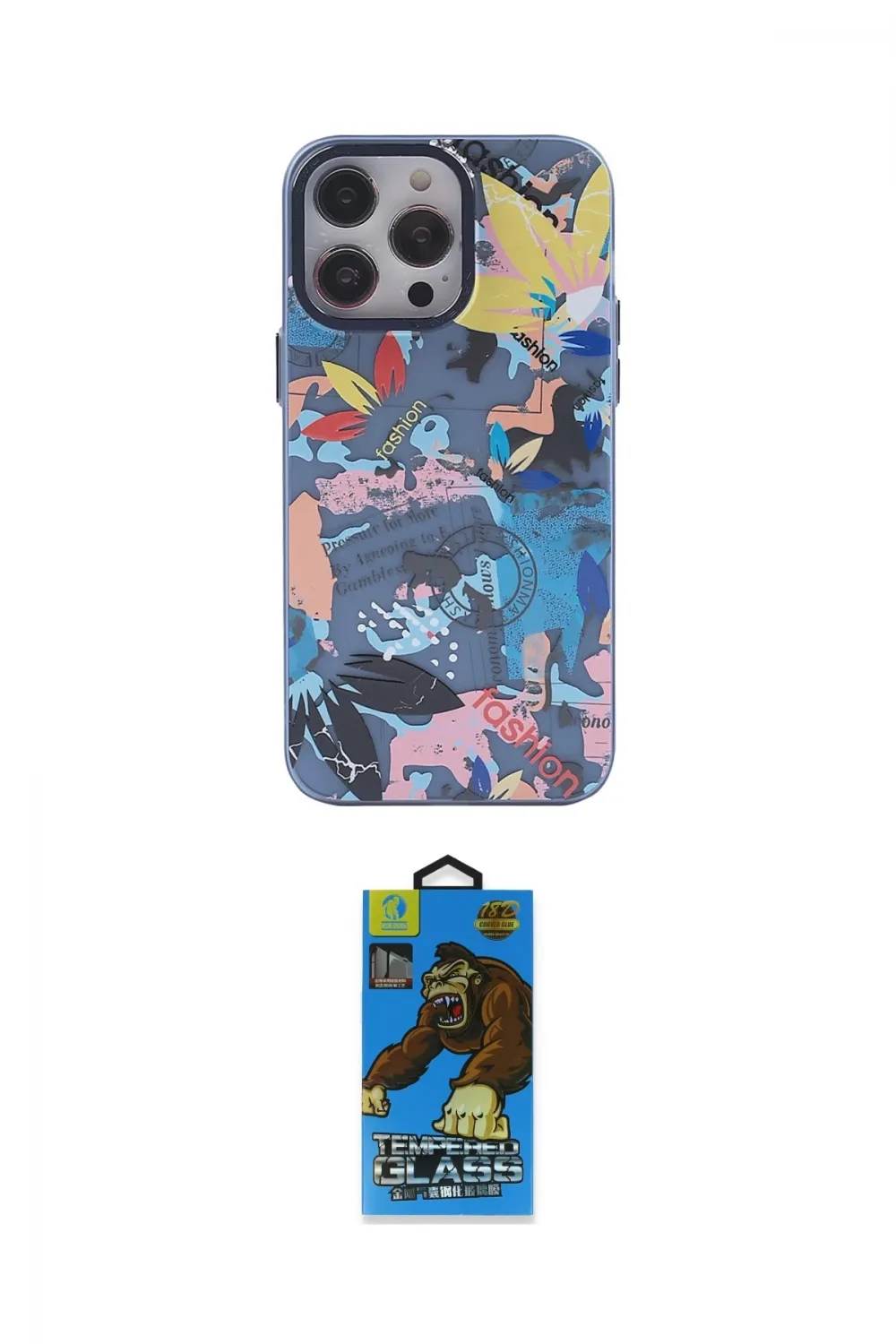 ieg™ iPhone 14 Pro Max Kılıf Zirve Form Özel Seri - Siyah 18D Cam Ekran Koruyucu