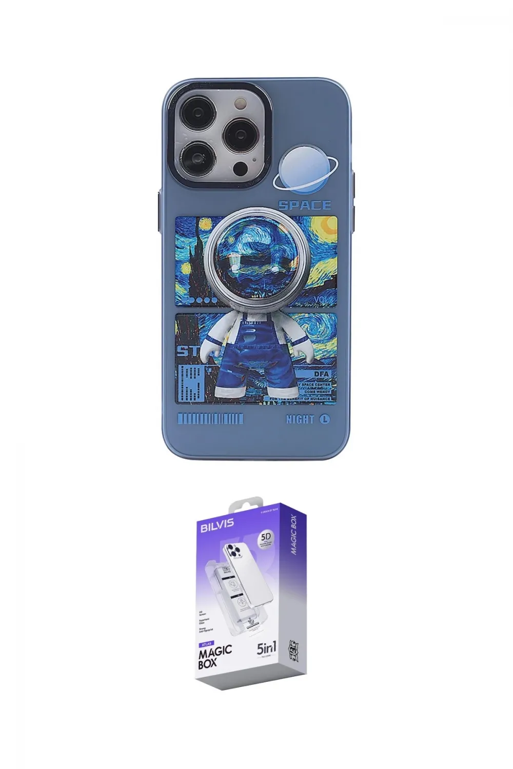 ieg™ iPhone 14 Pro Max Kılıf Zirve Form Özel Seri - Siyah Bilvis 5in1 3D Magic Cam Ekran Koruyucu