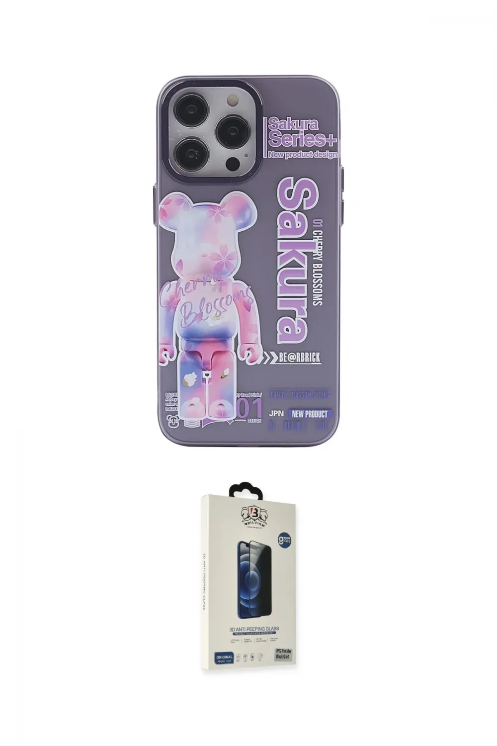 ieg™ iPhone 14 Pro Max Kılıf Zirve Form Özel Seri - Siyah Bilvis Hayalet Cam Ekran Koruyucu