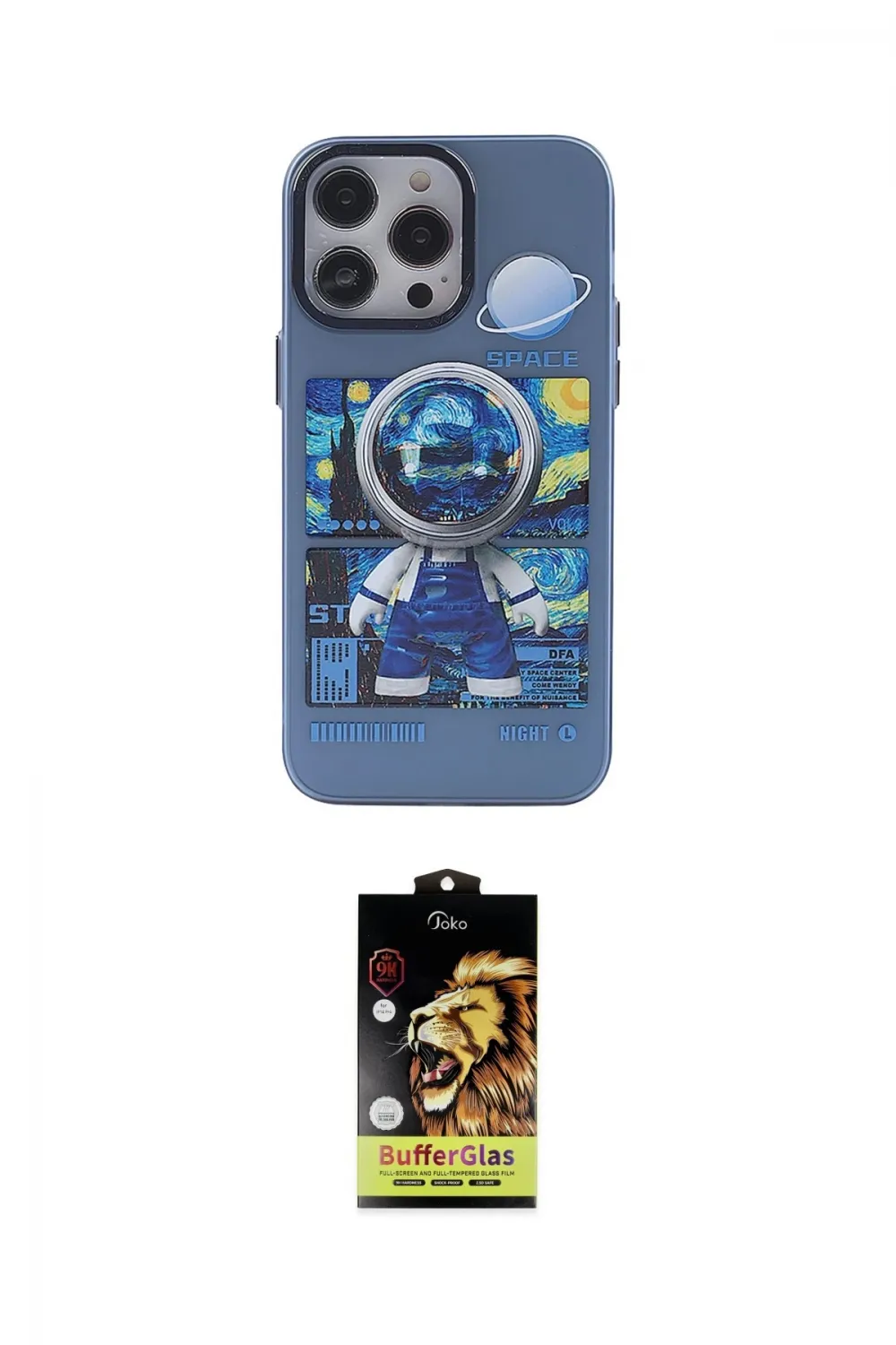 ieg™ iPhone 14 Pro Max Kılıf Zirve Form Özel Seri - Siyah Buffer Cam Ekran Koruyucu