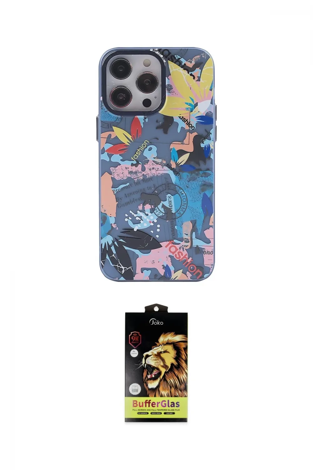 ieg™ iPhone 14 Pro Max Kılıf Zirve Form Özel Seri - Siyah Buffer Cam Ekran Koruyucu