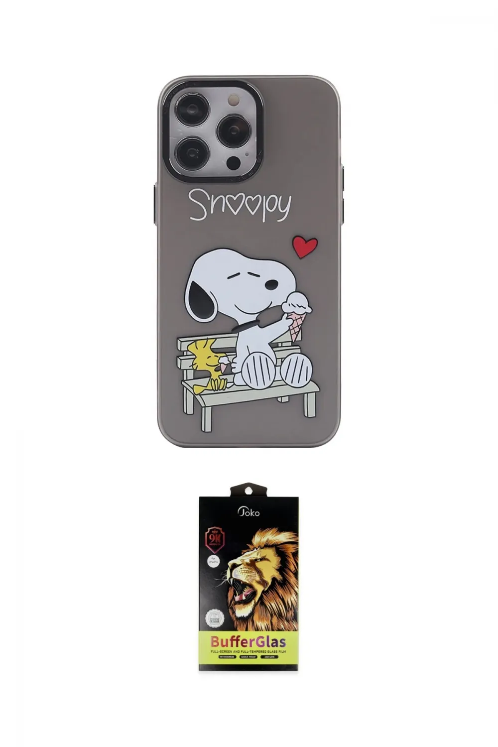 ieg™ iPhone 14 Pro Max Kılıf Zirve Form Özel Seri - Siyah Buffer Cam Ekran Koruyucu