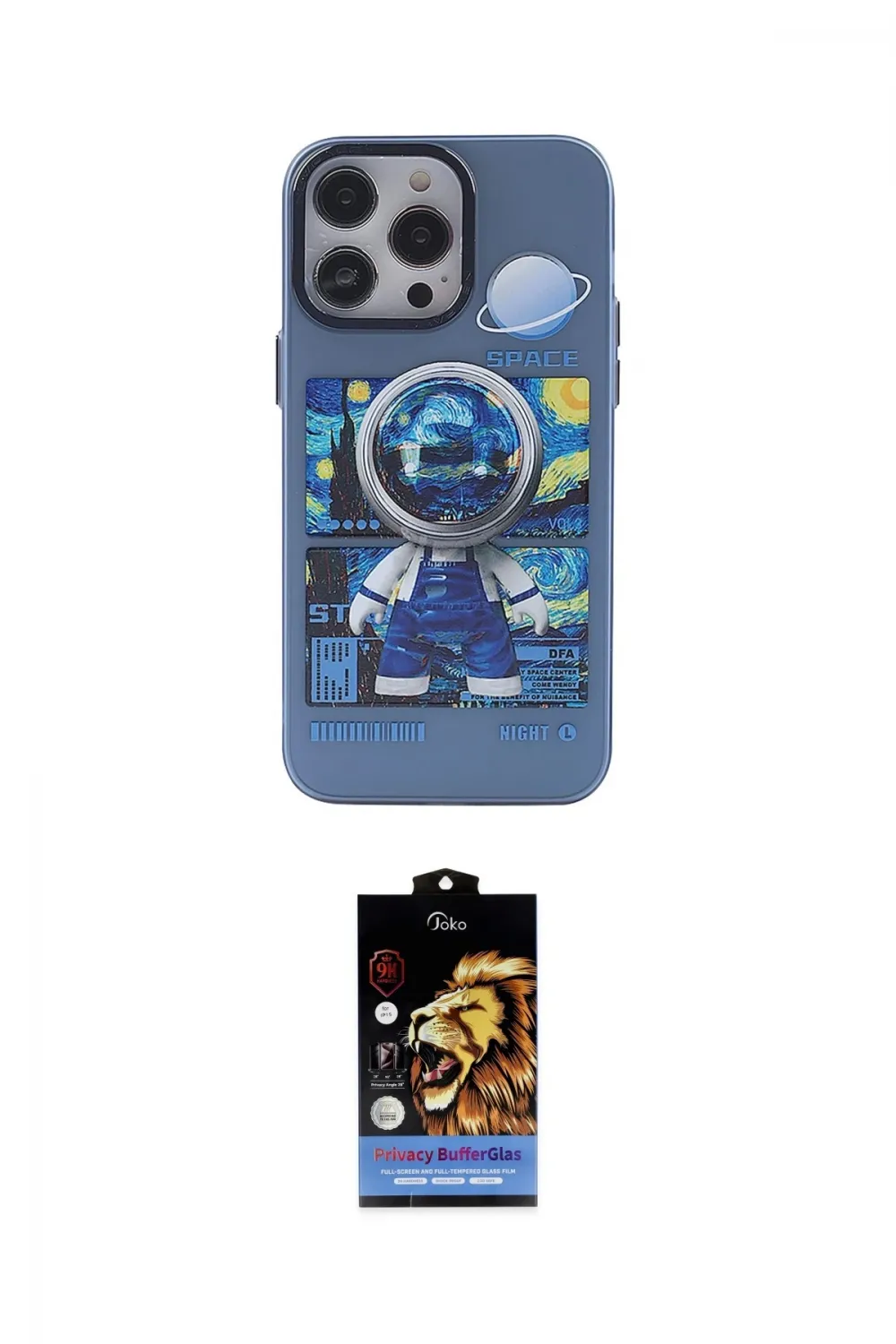 ieg™ iPhone 14 Pro Max Kılıf Zirve Form Özel Seri - Siyah Buffer Hayalet Cam Ekran Koruyucu