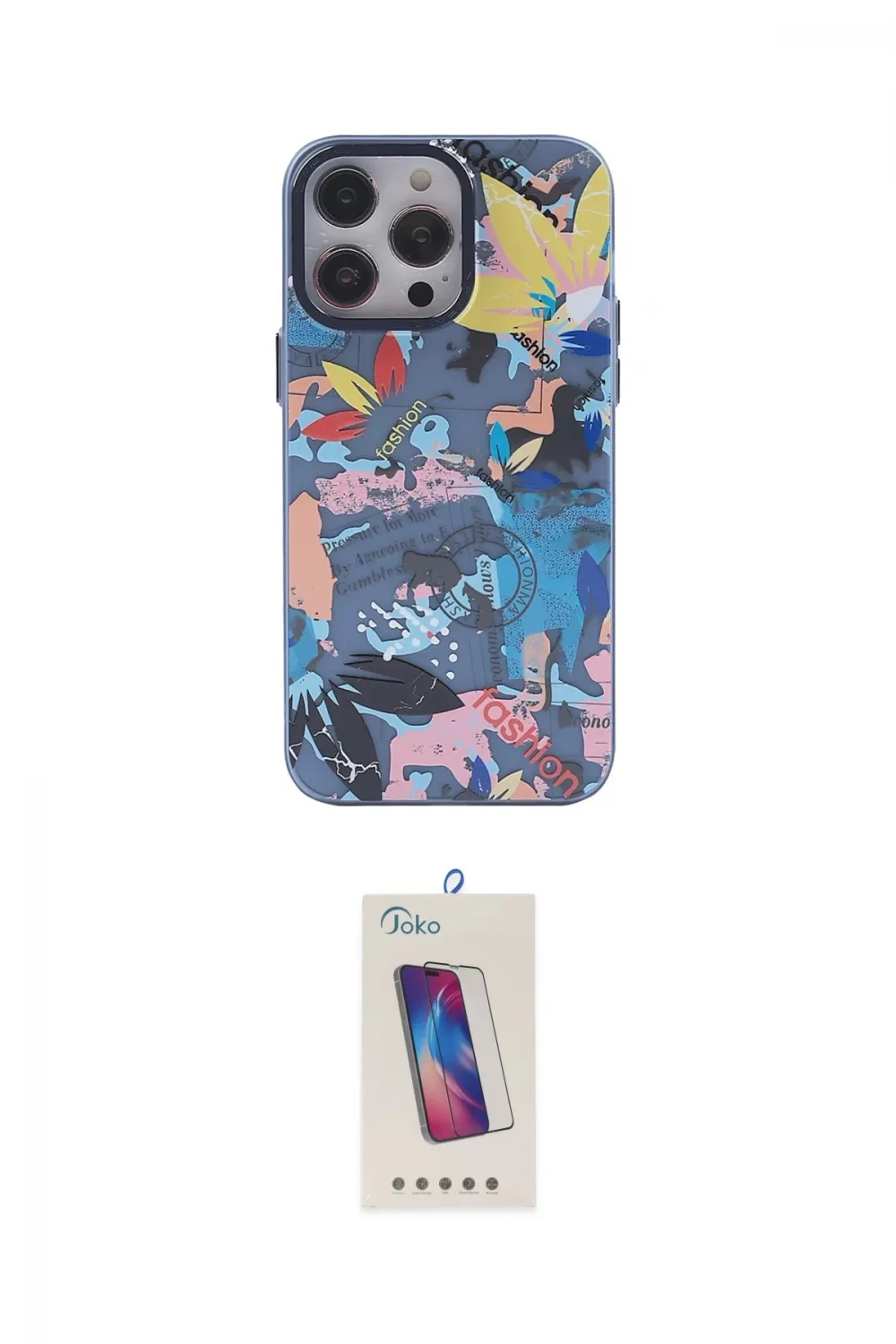 ieg™ iPhone 14 Pro Max Kılıf Zirve Form Özel Seri - Siyah Joko 5D Cam