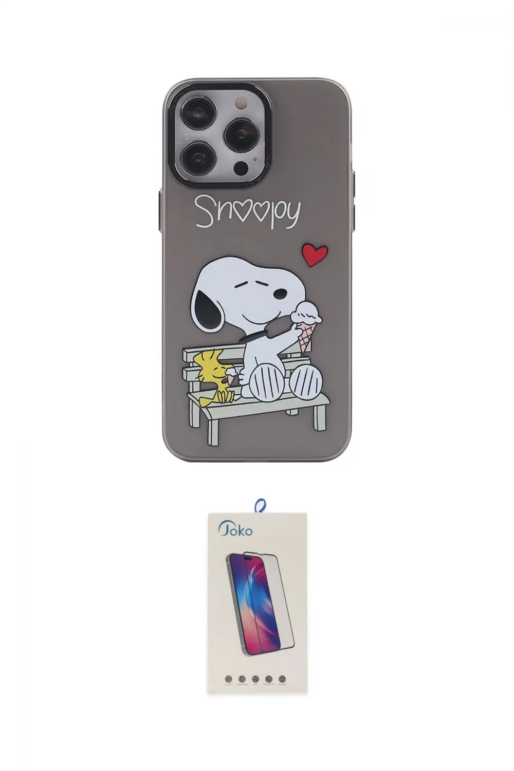ieg™ iPhone 14 Pro Max Kılıf Zirve Form Özel Seri - Siyah Joko 5D Cam