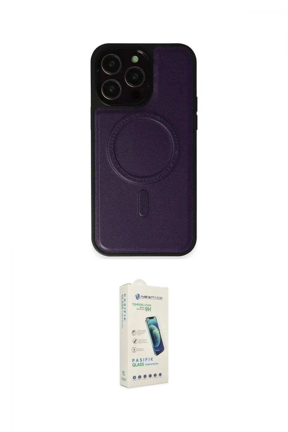 ieg™ iPhone 14 Pro Max Kılıf Zirve Işık Serisi - Şeffaf Pasifik Cam Ekran Koruyucu