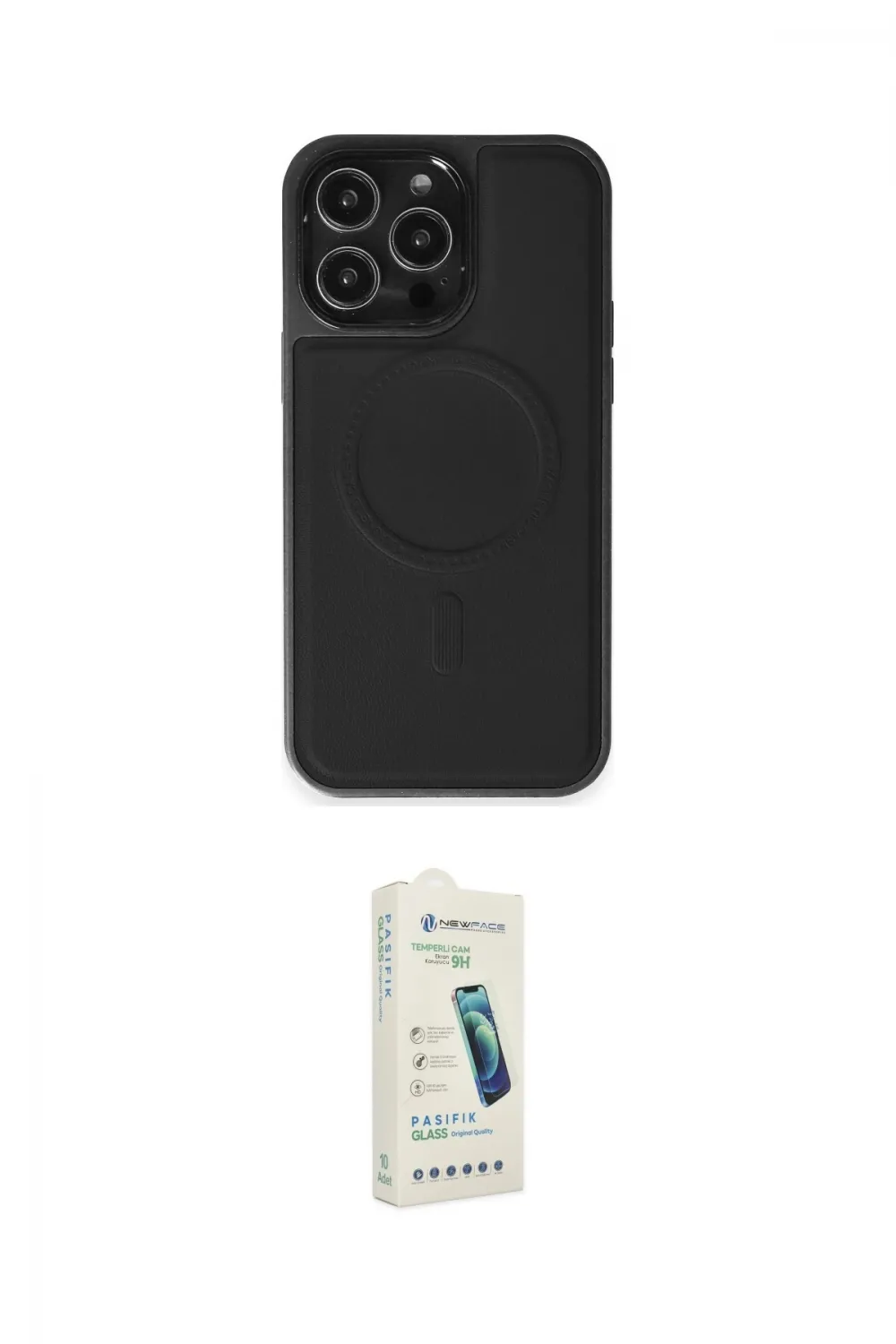 ieg™ iPhone 14 Pro Max Kılıf Zirve Işık Serisi - Şeffaf Pasifik Cam Ekran Koruyucu