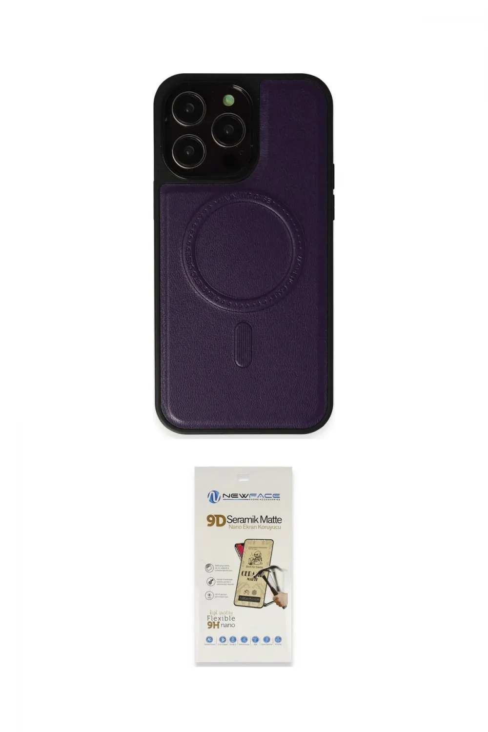 ieg™ iPhone 14 Pro Max Kılıf Zirve Işık Serisi - Siyah Mat Seramik Nano Ekran Koruyucu