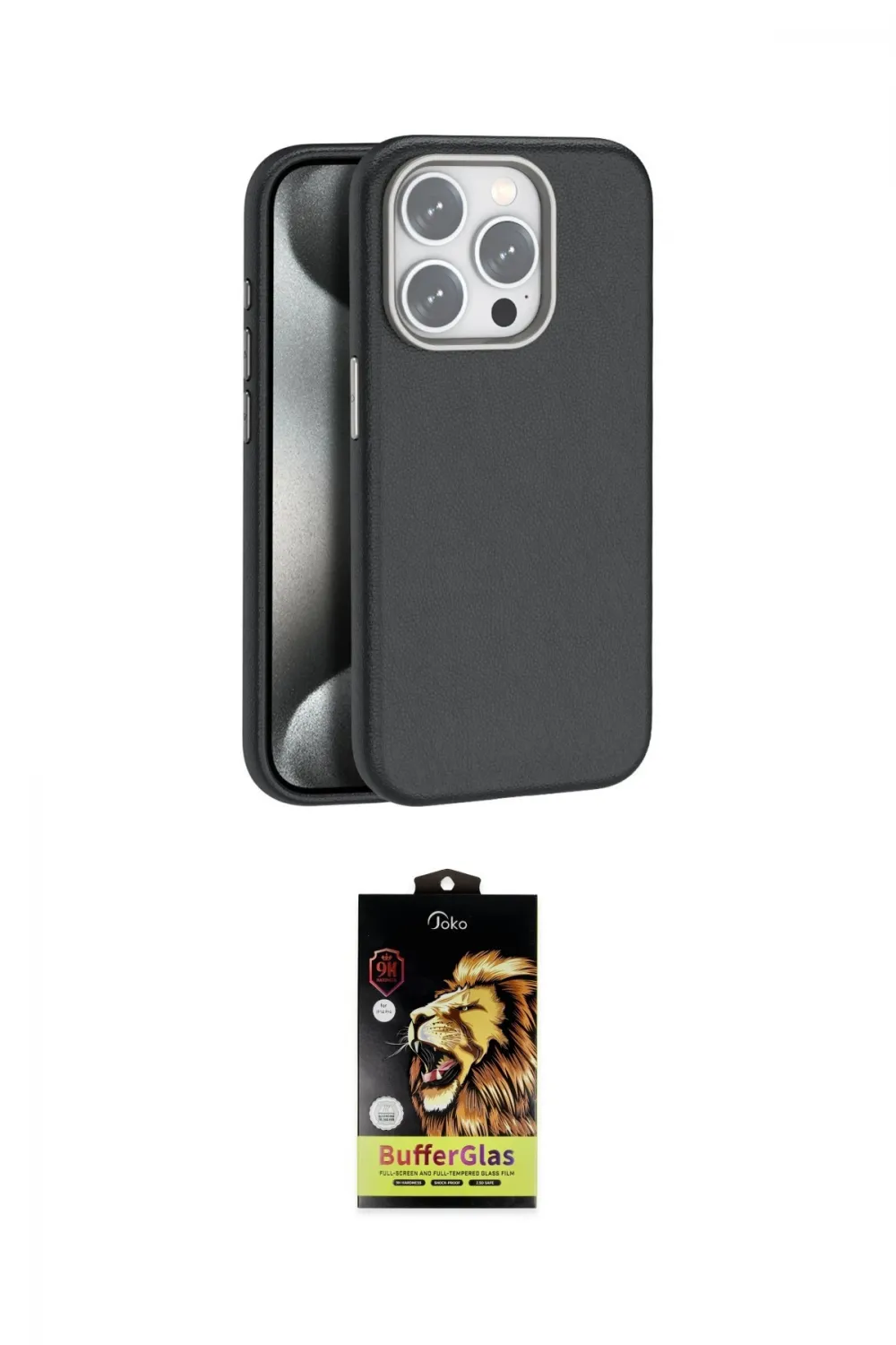 ieg™ iPhone 14 Pro Max Kılıf Zirve Modern Prime - Siyah Buffer Cam Ekran Koruyucu