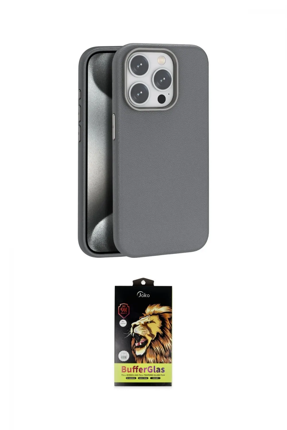 ieg™ iPhone 14 Pro Max Kılıf Zirve Modern Prime - Siyah Buffer Cam Ekran Koruyucu