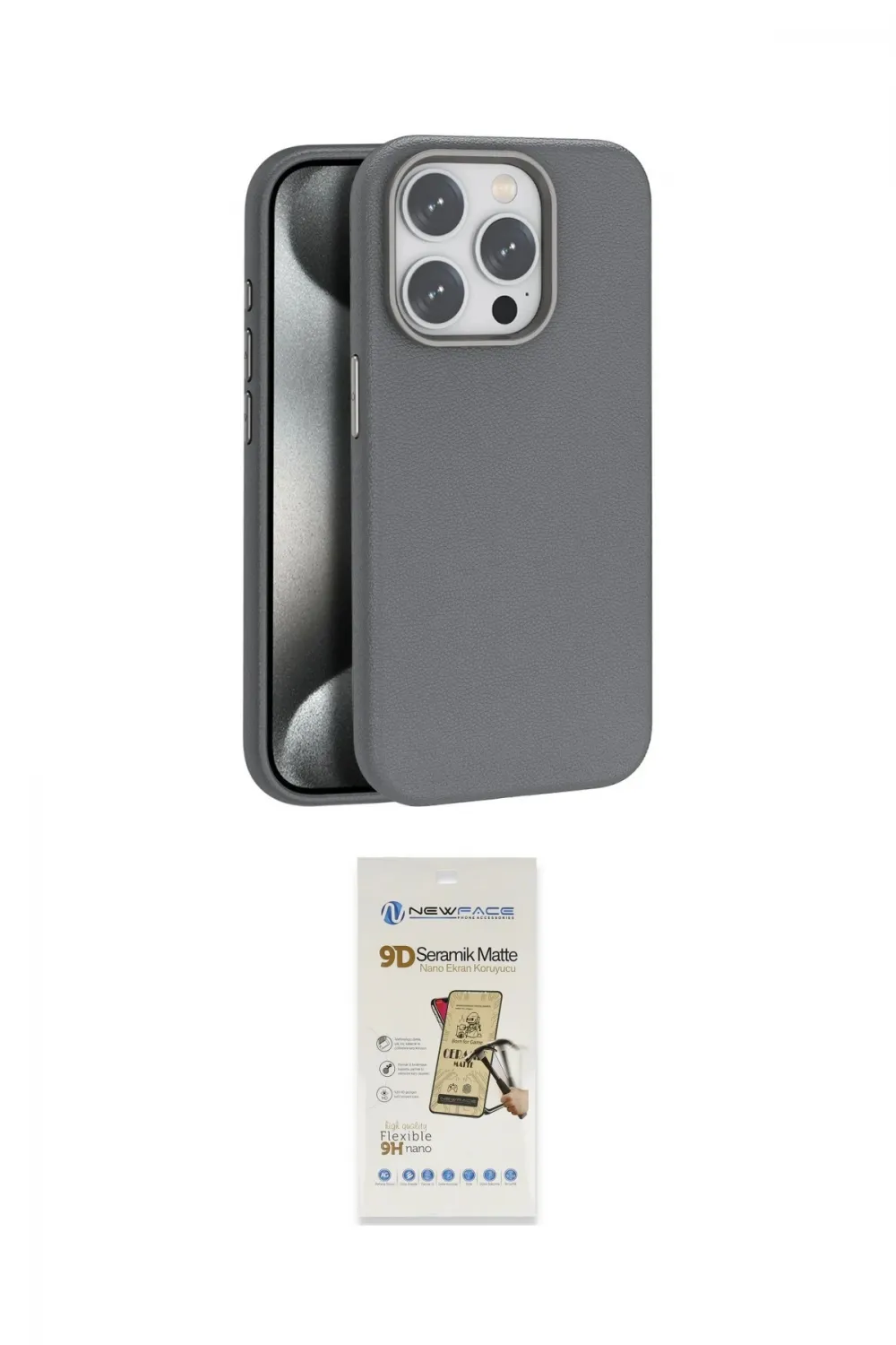 ieg™ iPhone 14 Pro Max Kılıf Zirve Modern Prime - Siyah Mat Seramik Nano Ekran Koruyucu