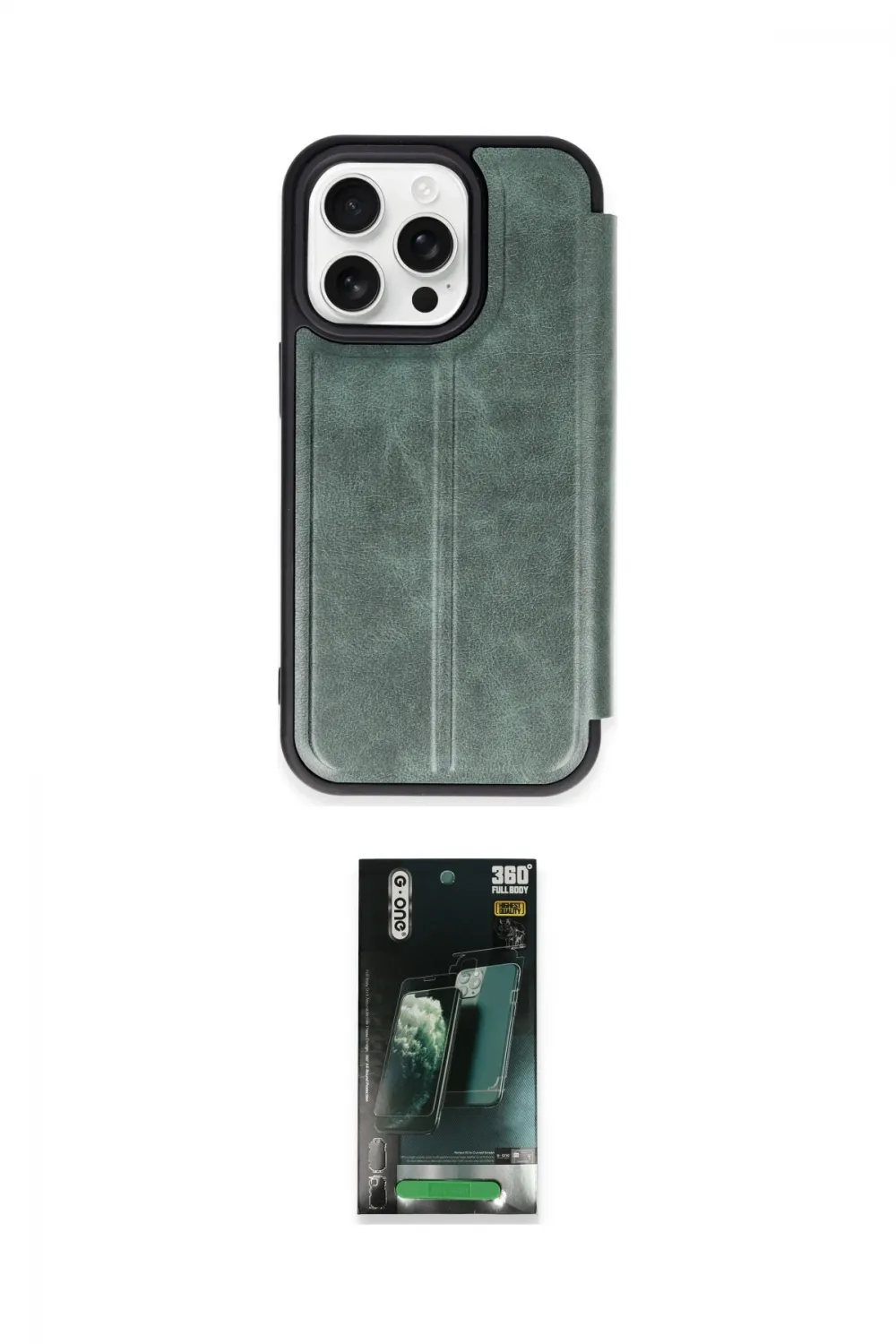 ieg™ iPhone 14 Pro Max Kılıf Zirve Yansıma Serisi - Şeffaf 360 Full Body Arka Koruyucu