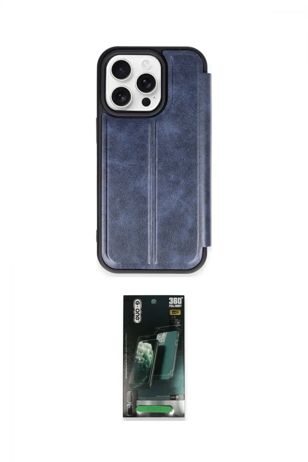 ieg™ iPhone 14 Pro Max Kılıf Zirve Yansıma Serisi - Şeffaf 360 Full Body Arka Koruyucu