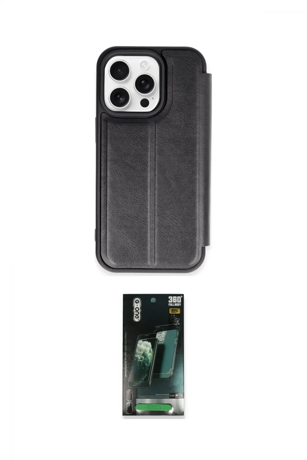 ieg™ iPhone 14 Pro Max Kılıf Zirve Yansıma Serisi - Şeffaf 360 Full Body Arka Koruyucu