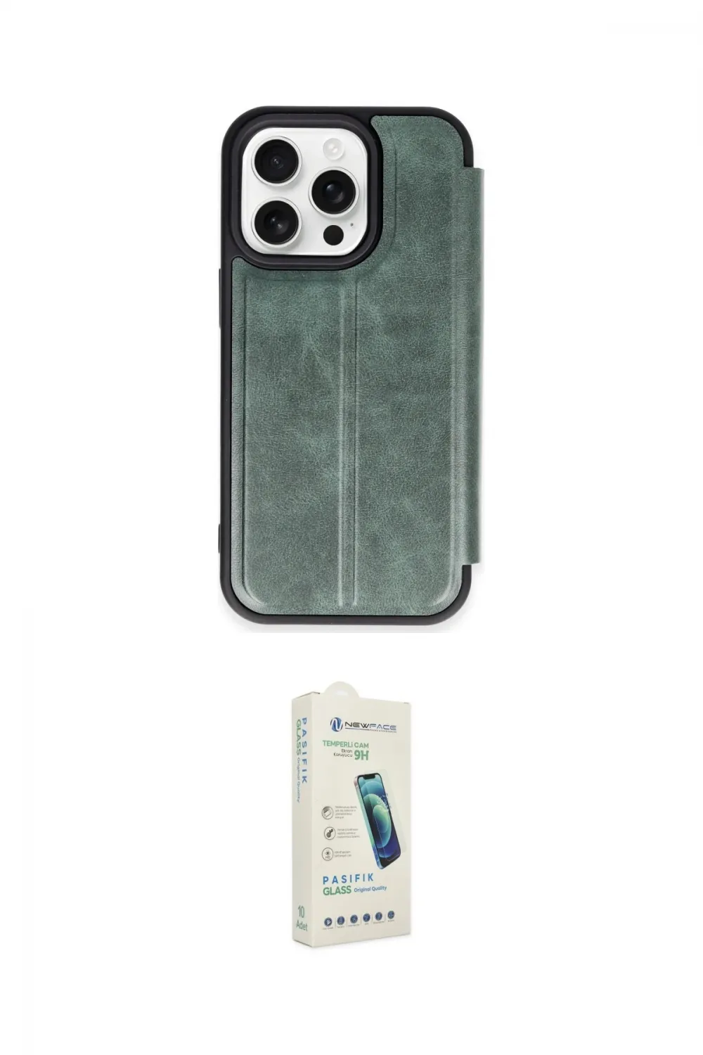 ieg™ iPhone 14 Pro Max Kılıf Zirve Yansıma Serisi - Şeffaf Pasifik Cam Ekran Koruyucu