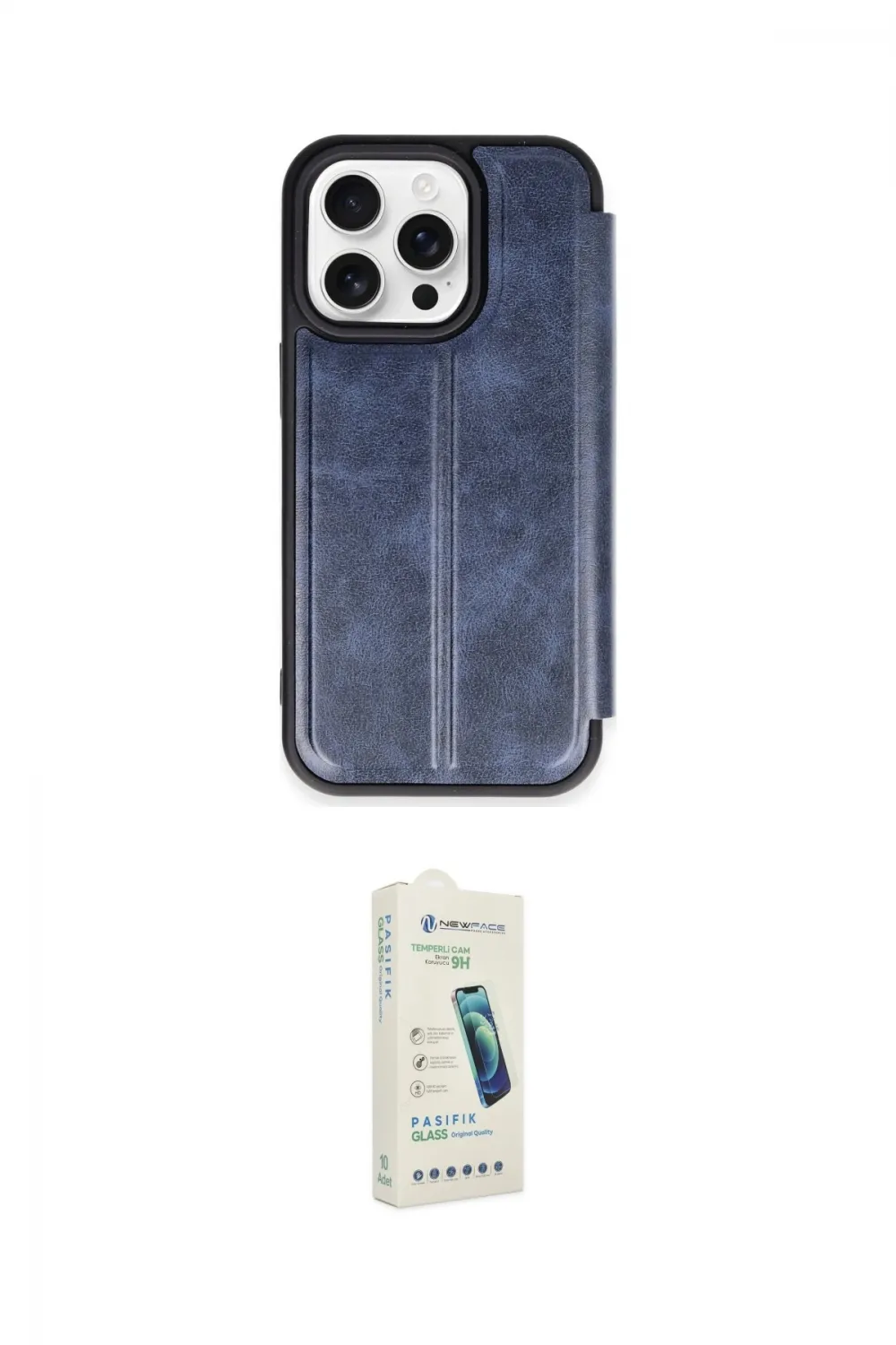 ieg™ iPhone 14 Pro Max Kılıf Zirve Yansıma Serisi - Şeffaf Pasifik Cam Ekran Koruyucu