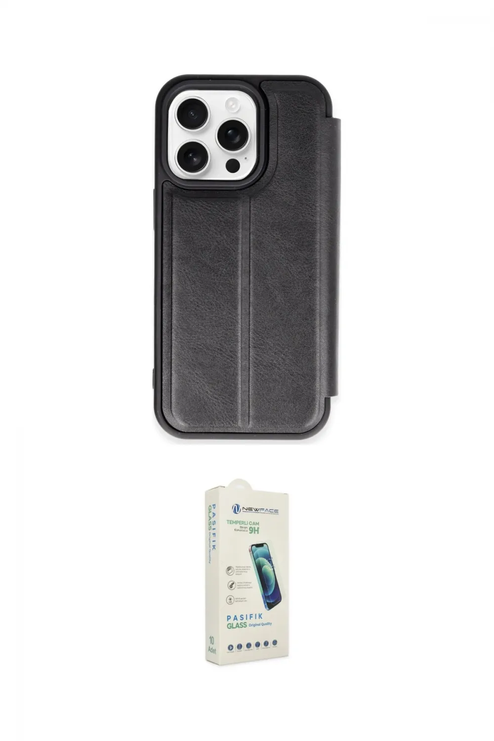 ieg™ iPhone 14 Pro Max Kılıf Zirve Yansıma Serisi - Şeffaf Pasifik Cam Ekran Koruyucu
