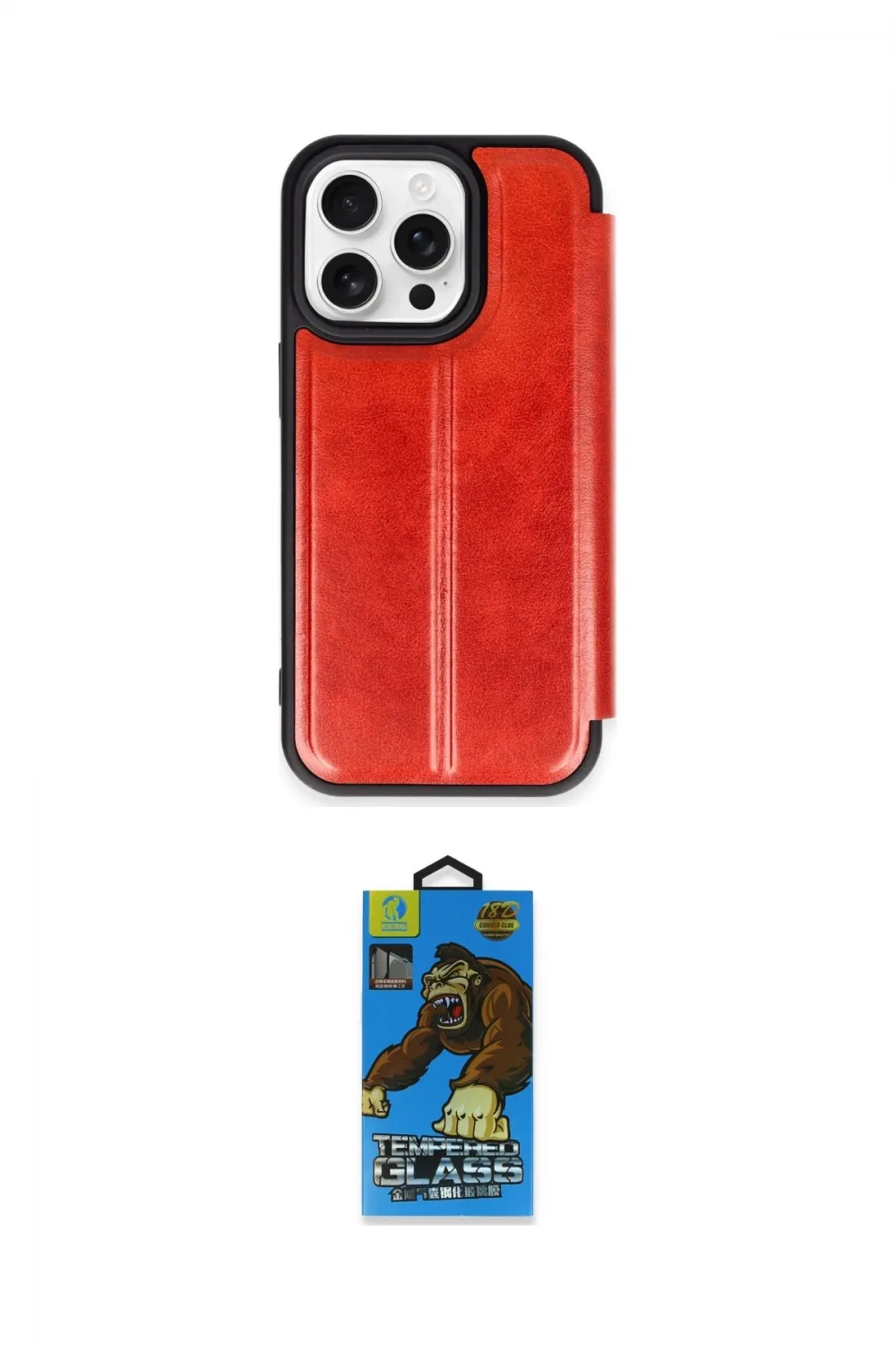 ieg™ iPhone 14 Pro Max Kılıf Zirve Yansıma Serisi - Siyah 18D Cam Ekran Koruyucu