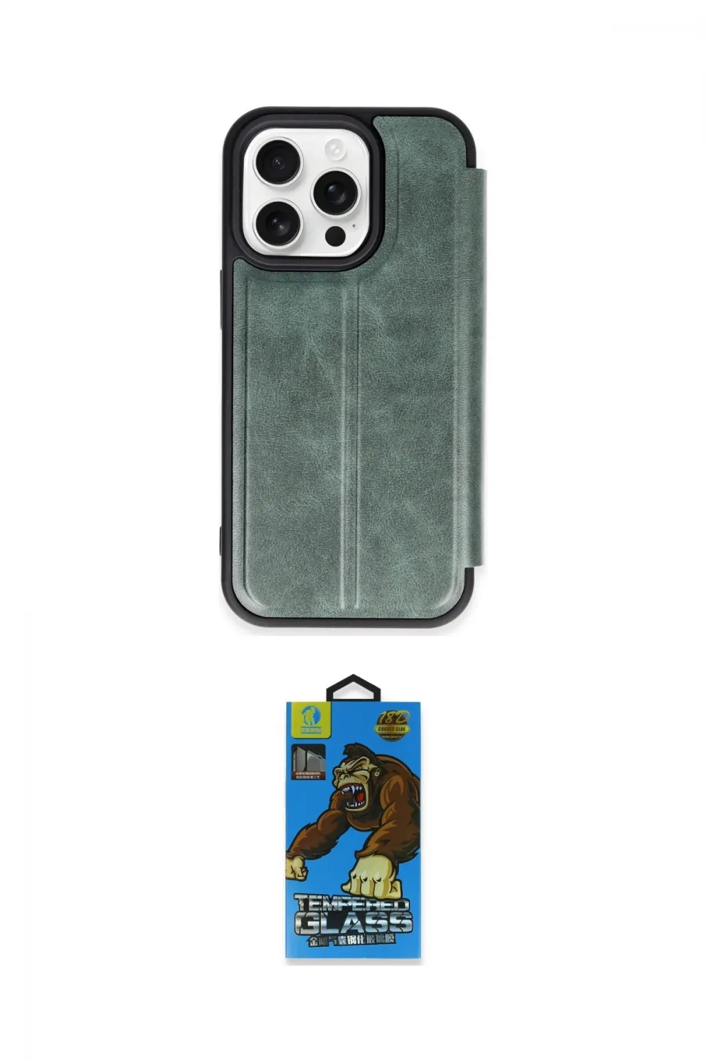 ieg™ iPhone 14 Pro Max Kılıf Zirve Yansıma Serisi - Siyah 18D Cam Ekran Koruyucu