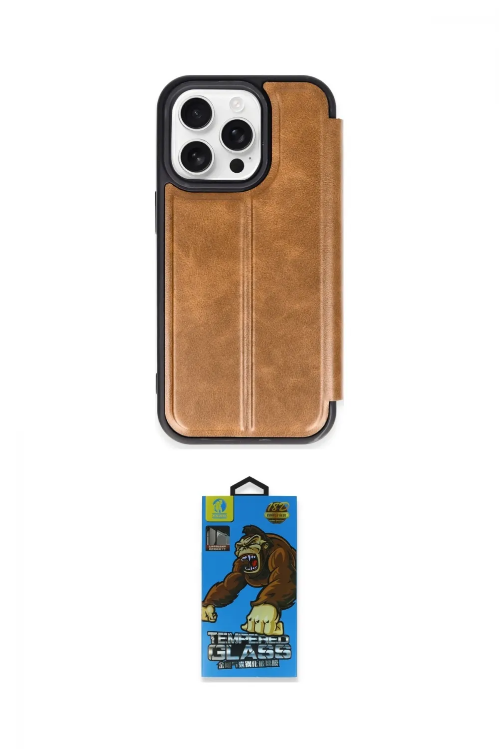 ieg™ iPhone 14 Pro Max Kılıf Zirve Yansıma Serisi - Siyah 18D Cam Ekran Koruyucu