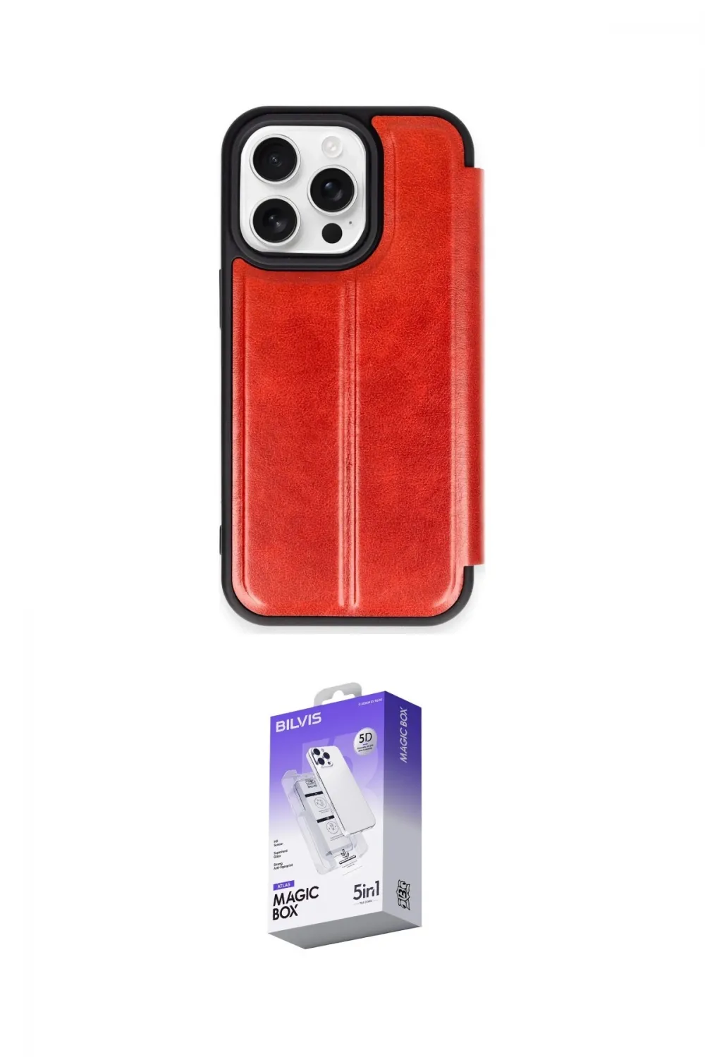 ieg™ iPhone 14 Pro Max Kılıf Zirve Yansıma Serisi - Siyah Bilvis 5in1 3D Magic Cam Ekran Koruyucu