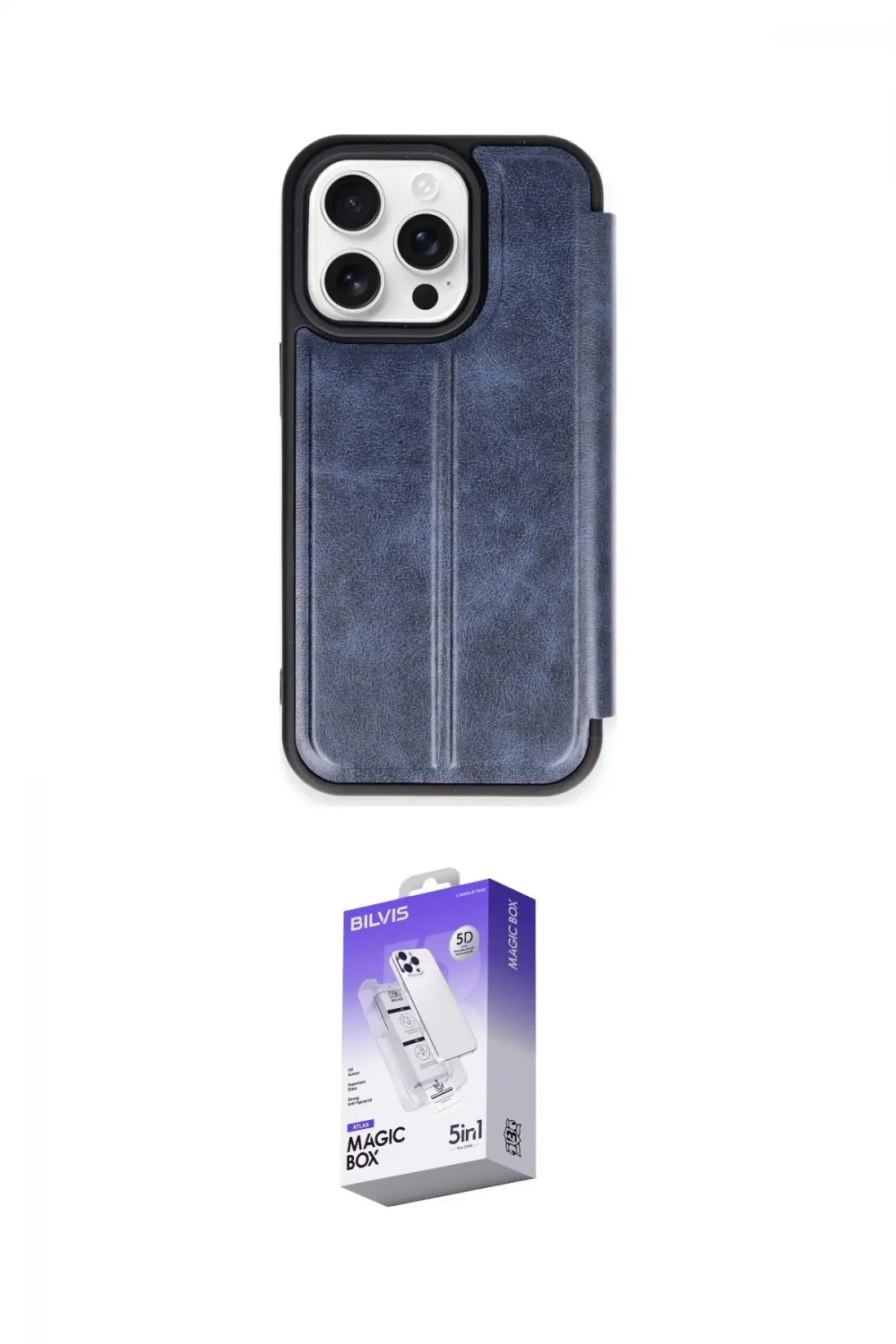 ieg™ iPhone 14 Pro Max Kılıf Zirve Yansıma Serisi - Siyah Bilvis 5in1 3D Magic Cam Ekran Koruyucu