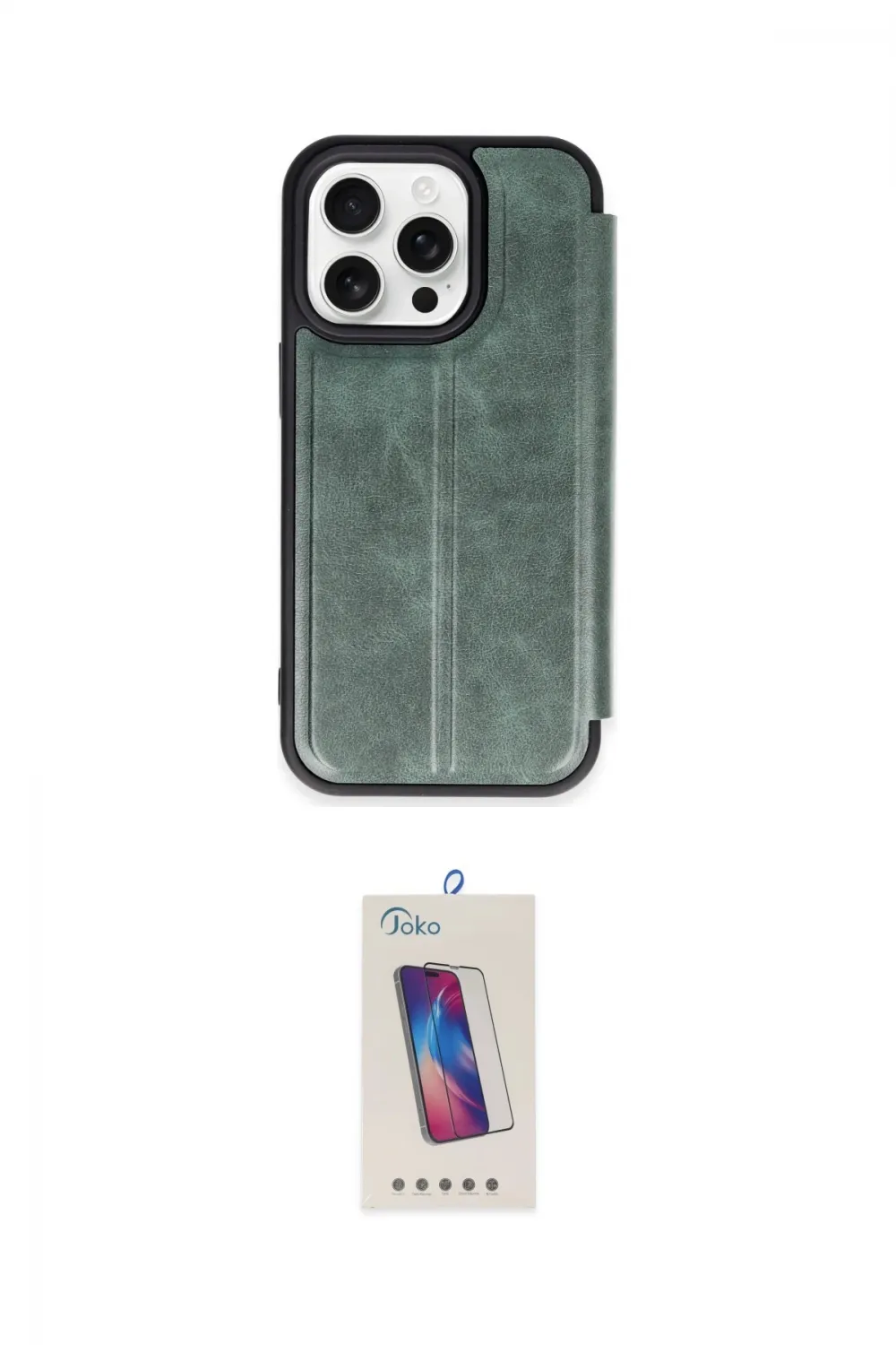 ieg™ iPhone 14 Pro Max Kılıf Zirve Yansıma Serisi - Siyah Joko 5D Cam