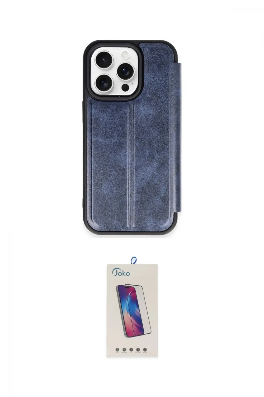 ieg™ iPhone 14 Pro Max Kılıf Zirve Yansıma Serisi - Siyah Joko 5D Cam
