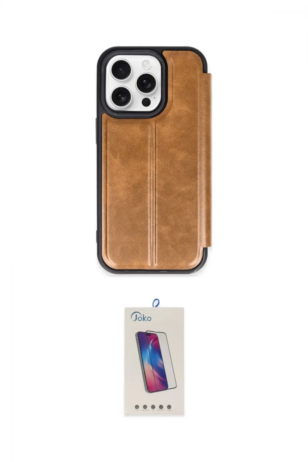 ieg™ iPhone 14 Pro Max Kılıf Zirve Yansıma Serisi - Siyah Joko 5D Cam