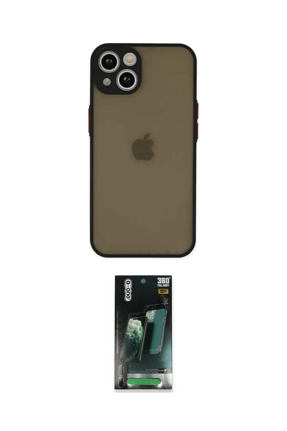ieg™ iPhone 15 Kılıf Ahenk Çizgi Serisi - Şeffaf 360 Full Body Arka Koruyucu