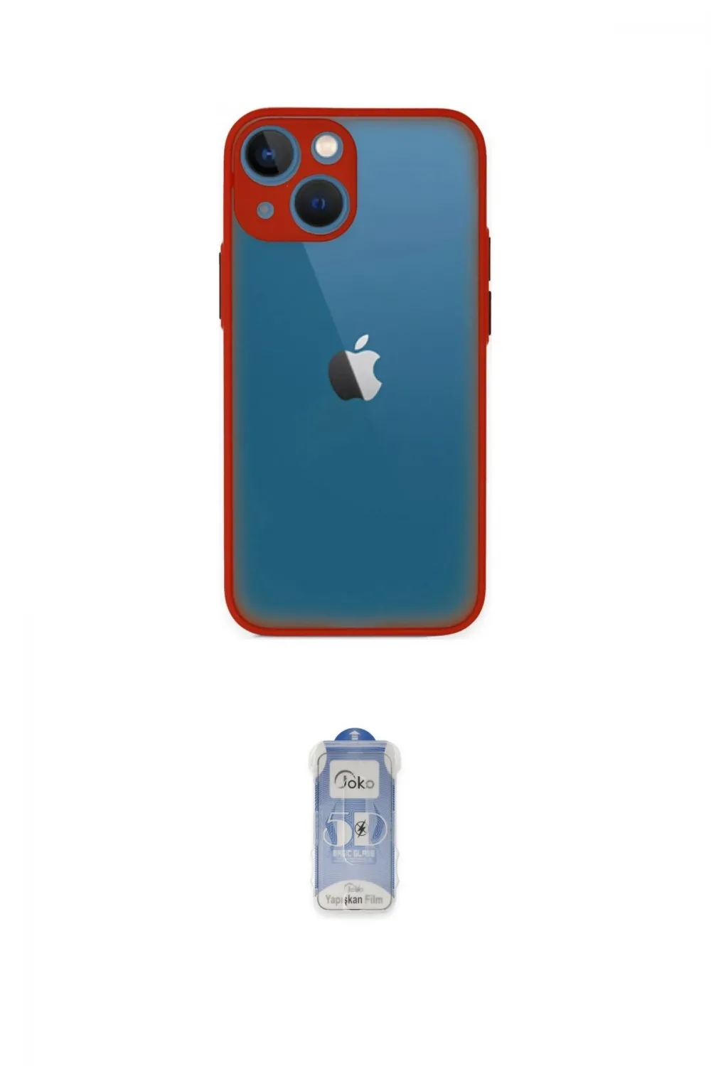 ieg™ iPhone 15 Kılıf Ahenk Çizgi Serisi - Siyah Joko Magic 5D Cam