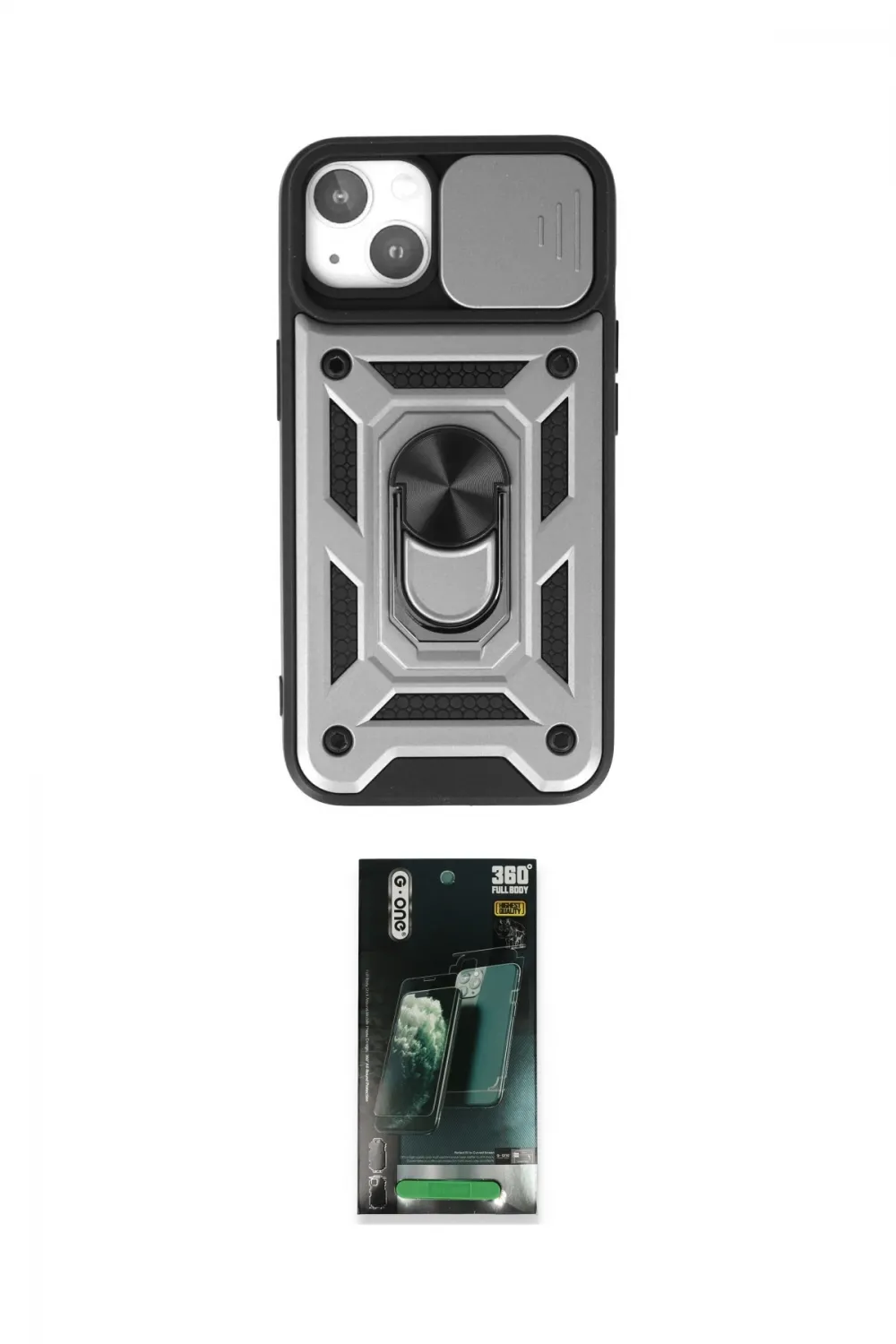 ieg™ iPhone 15 Kılıf Ahenk Klasik - Siyah 360 Mat Full Body Arka Koruyucu