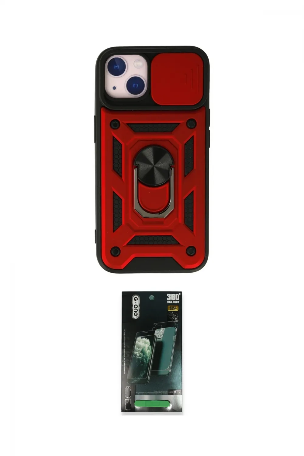 ieg™ iPhone 15 Kılıf Ahenk Klasik - Siyah 360 Mat Full Body Arka Koruyucu