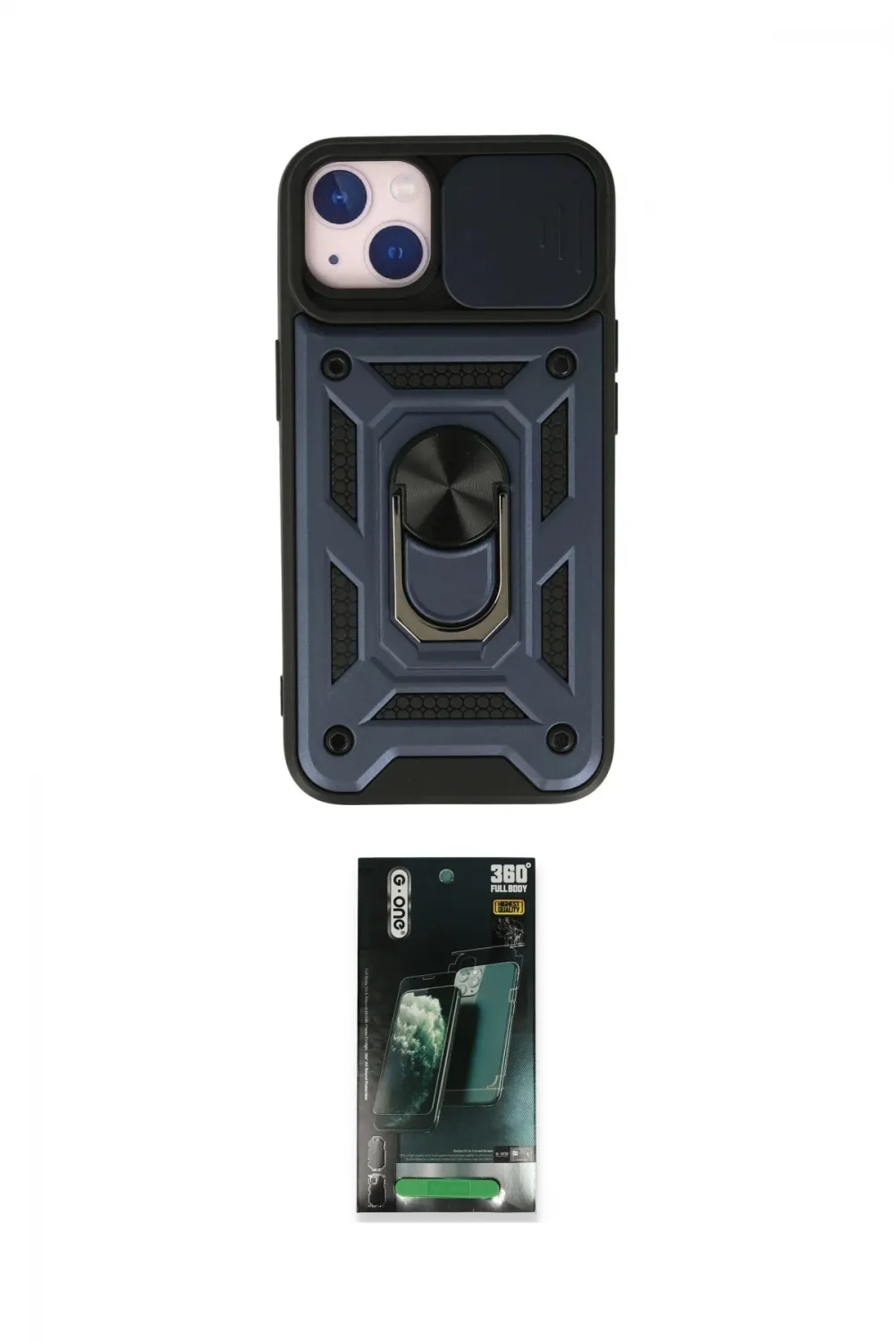 ieg™ iPhone 15 Kılıf Ahenk Klasik - Siyah 360 Mat Full Body Arka Koruyucu