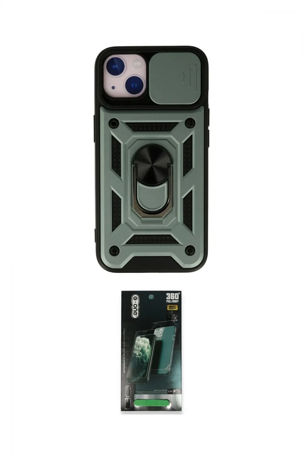ieg™ iPhone 15 Kılıf Ahenk Klasik - Siyah 360 Mat Full Body Arka Koruyucu