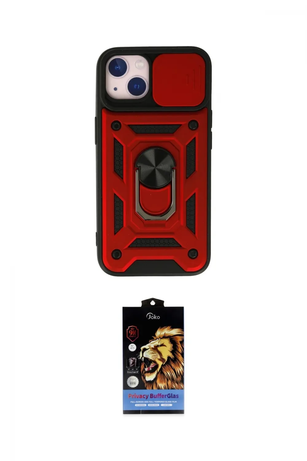 ieg™ iPhone 15 Kılıf Ahenk Klasik - Siyah Buffer Hayalet Cam Ekran Koruyucu
